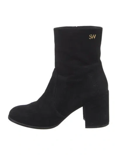 Pre-owned Stuart Weitzman Suede Boots In Black