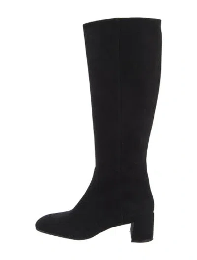 Pre-owned Stuart Weitzman Suede Boots In Black