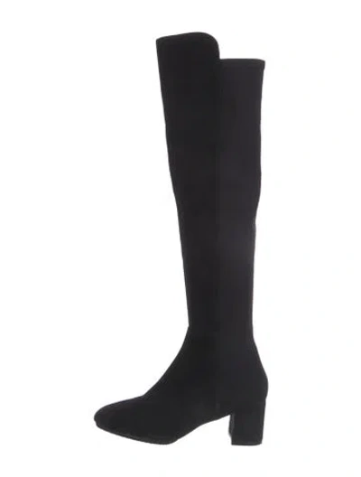 Pre-owned Stuart Weitzman Suede Boots In Black