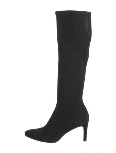 Pre-owned Stuart Weitzman Suede Boots In Black