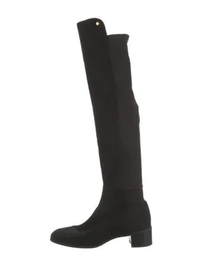 Pre-owned Stuart Weitzman Suede Boots In Black