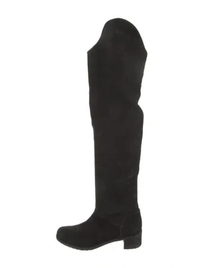 Pre-owned Stuart Weitzman Suede Boots In Black