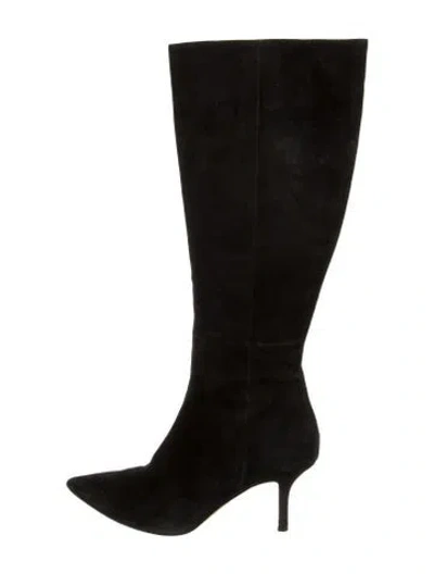 Pre-owned Stuart Weitzman Suede Boots In Black