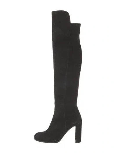 Pre-owned Stuart Weitzman Suede Boots In Black