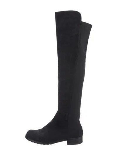 Pre-owned Stuart Weitzman Suede Boots In Black