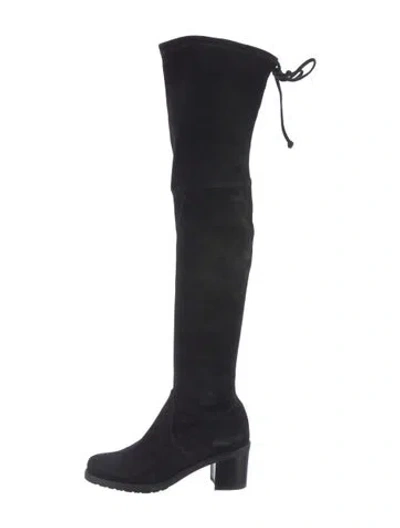 Pre-owned Stuart Weitzman Suede Boots In Black