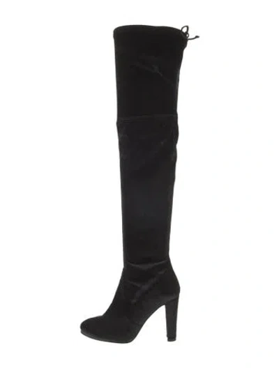 Pre-owned Stuart Weitzman Suede Boots In Black