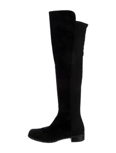 Pre-owned Stuart Weitzman Suede Boots In Black