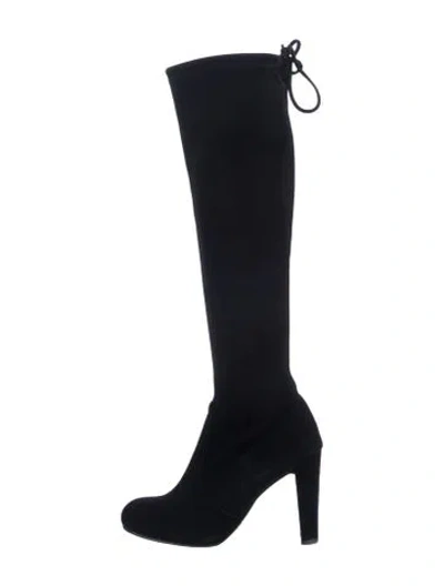 Pre-owned Stuart Weitzman Suede Boots In Black
