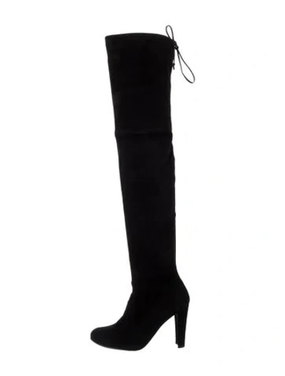 Pre-owned Stuart Weitzman Suede Boots In Black