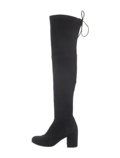 Pre-owned Stuart Weitzman Suede Boots In Black