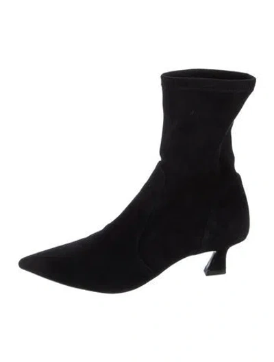 Pre-owned Stuart Weitzman Suede Boots In Black