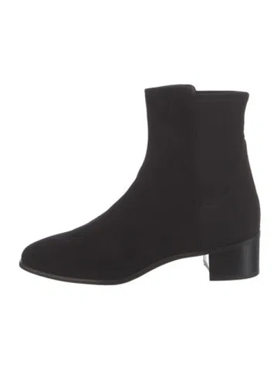 Pre-owned Stuart Weitzman Suede Boots In Black