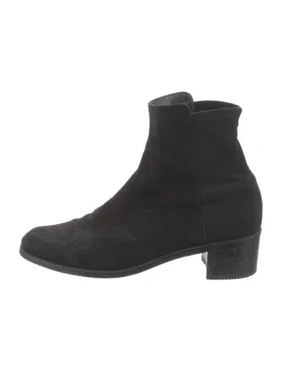 Pre-owned Stuart Weitzman Suede Boots In Black