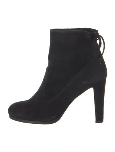 Pre-owned Stuart Weitzman Suede Boots In Black