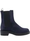 Stuart Weitzman Suede Ankle Boots Featuring Block Heel In Blue