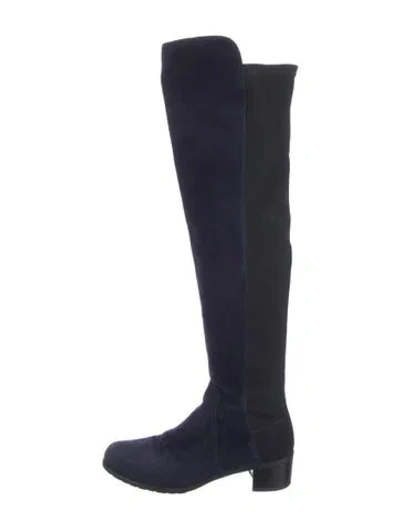 Pre-owned Stuart Weitzman Suede Boots In Blue