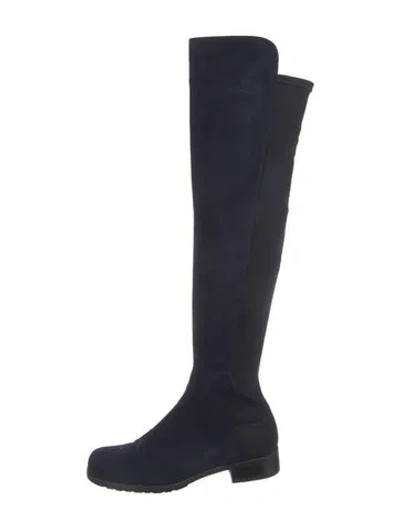 Pre-owned Stuart Weitzman Suede Boots In Blue