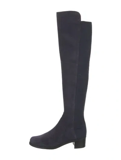 Pre-owned Stuart Weitzman Suede Boots In Blue