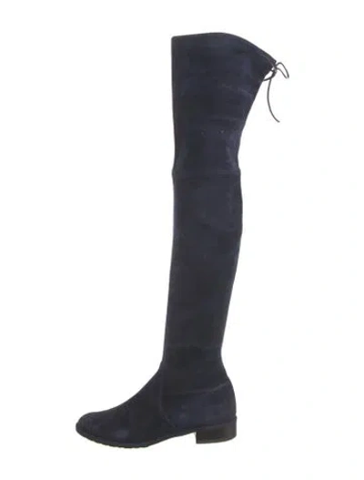 Pre-owned Stuart Weitzman Suede Boots In Blue