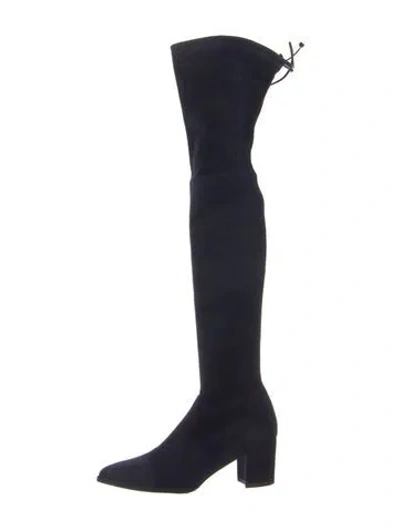 Pre-owned Stuart Weitzman Suede Boots In Blue