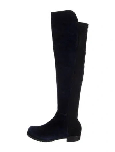 Pre-owned Stuart Weitzman Suede Boots In Blue
