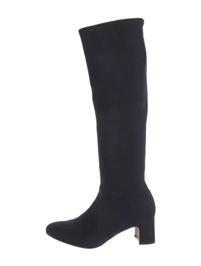 Pre-owned Stuart Weitzman Suede Boots In Blue