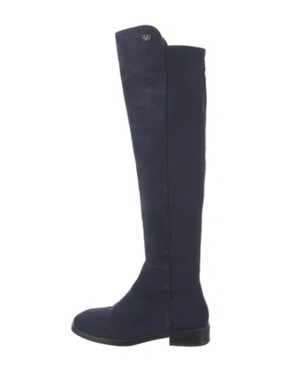 Pre-owned Stuart Weitzman Suede Boots In Blue