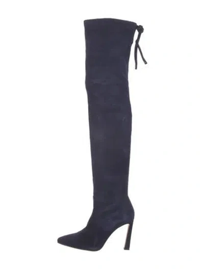 Pre-owned Stuart Weitzman Suede Boots In Blue