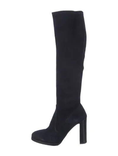 Pre-owned Stuart Weitzman Suede Boots In Blue