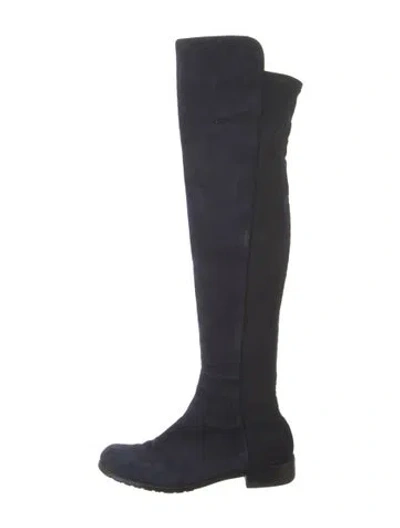 Pre-owned Stuart Weitzman Suede Boots In Blue