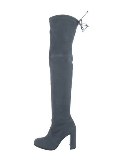 Pre-owned Stuart Weitzman Suede Boots In Blue