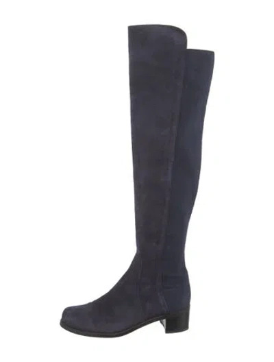 Pre-owned Stuart Weitzman Suede Boots In Blue