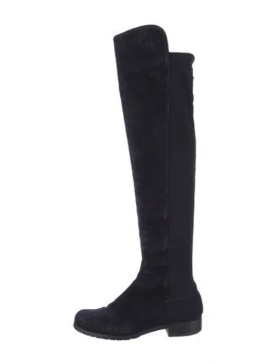 Pre-owned Stuart Weitzman Suede Boots In Blue