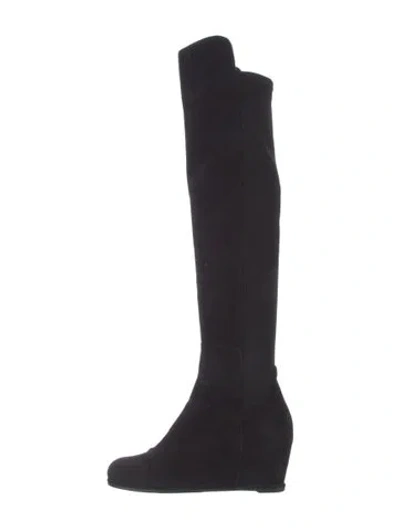 Pre-owned Stuart Weitzman Suede Boots In Blue