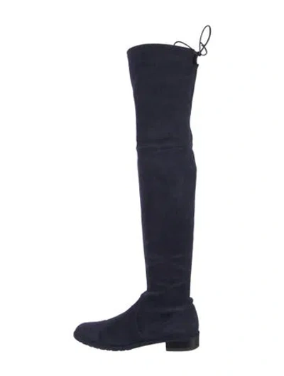 Pre-owned Stuart Weitzman Suede Boots In Blue