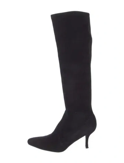 Pre-owned Stuart Weitzman Suede Boots In Blue