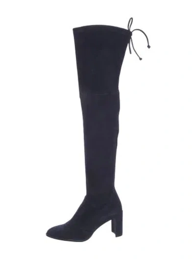 Pre-owned Stuart Weitzman Suede Boots In Blue