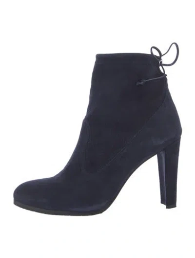 Pre-owned Stuart Weitzman Suede Boots In Blue