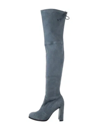 Pre-owned Stuart Weitzman Suede Boots In Blue