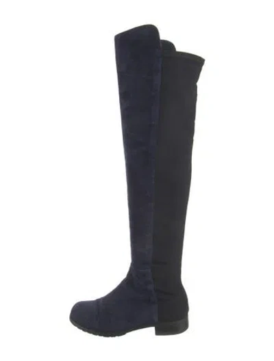 Pre-owned Stuart Weitzman Suede Boots In Blue