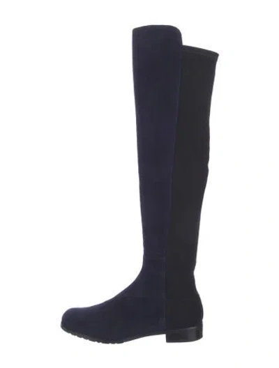 Pre-owned Stuart Weitzman Suede Boots In Blue