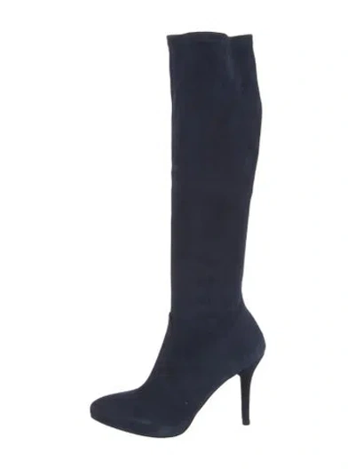 Pre-owned Stuart Weitzman Suede Boots In Blue