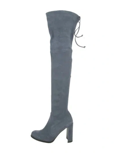 Pre-owned Stuart Weitzman Suede Boots In Blue