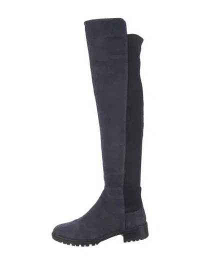 Pre-owned Stuart Weitzman Suede Boots In Blue