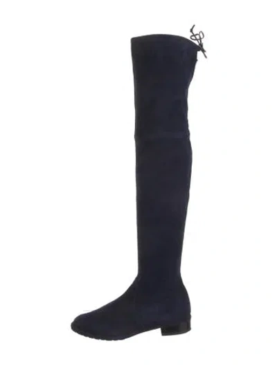 Pre-owned Stuart Weitzman Suede Boots In Blue