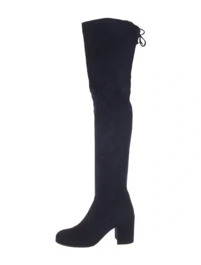 Pre-owned Stuart Weitzman Suede Boots In Blue
