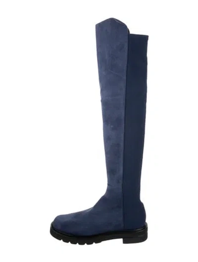 Pre-owned Stuart Weitzman Suede Boots In Blue