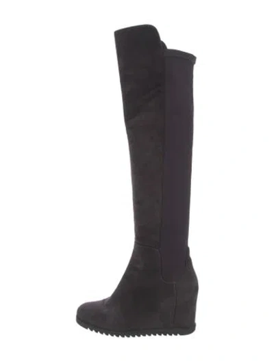 Pre-owned Stuart Weitzman Suede Boots In Blue