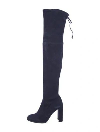 Pre-owned Stuart Weitzman Suede Boots In Blue
